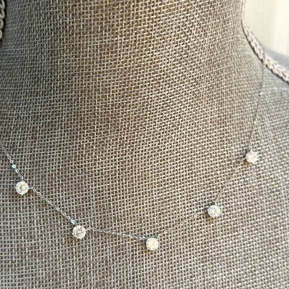 Nadri Cubic Zirconia Station Necklace - Picture 6 of 14